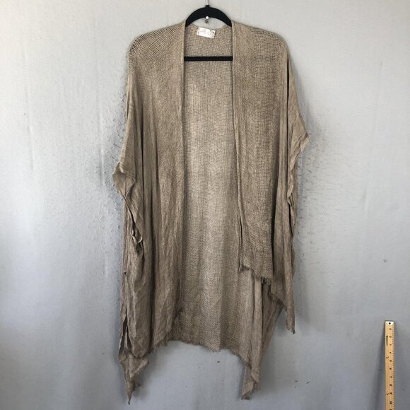 Free People Sweater Womens Large Brown Daydreamer Kimono Boho Topper Fairy Grung - Picture 1 of 14